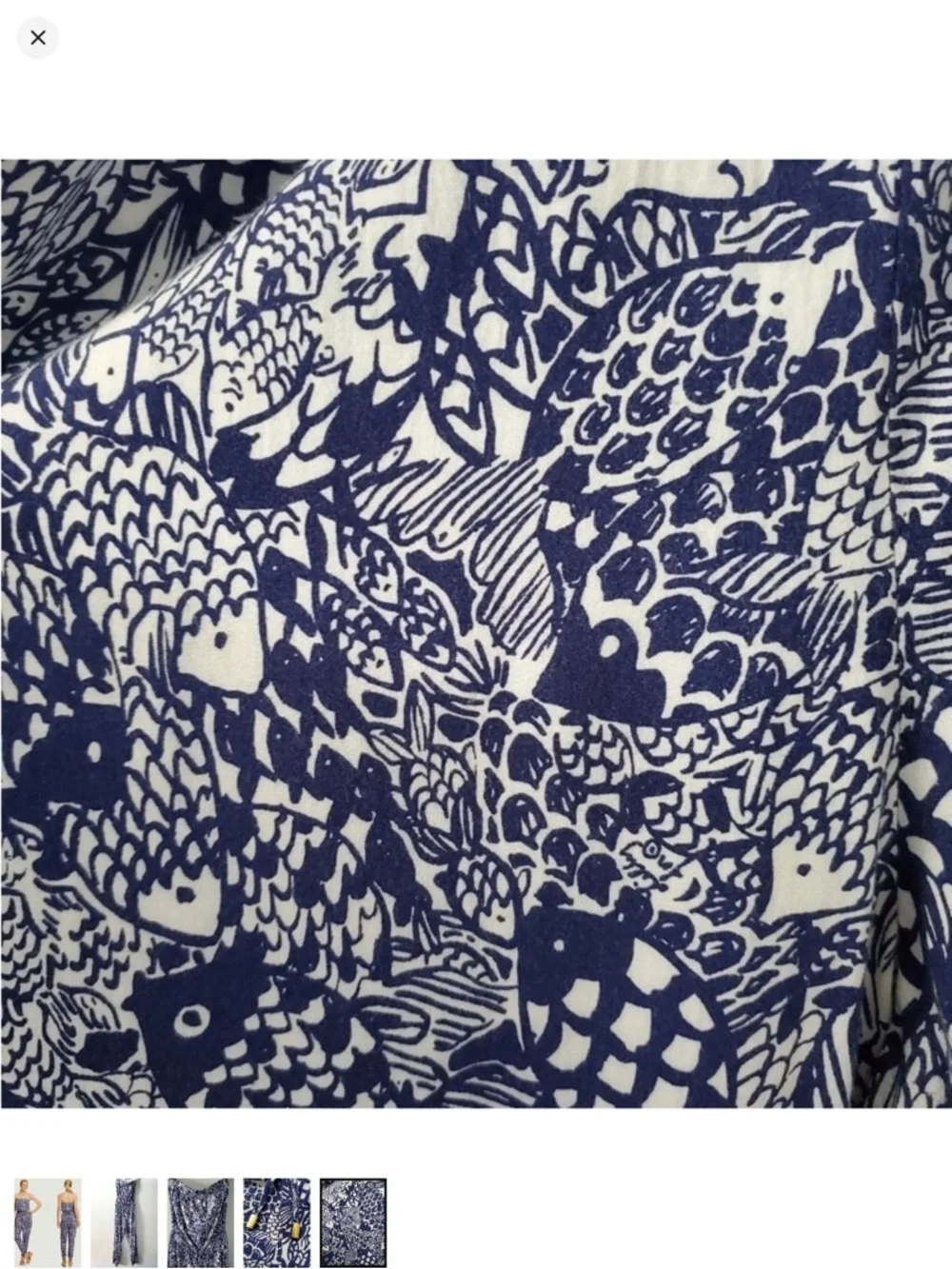 Lilly Pulitzer x Target Upstream Fish Strapless Jumpsuit Size Small